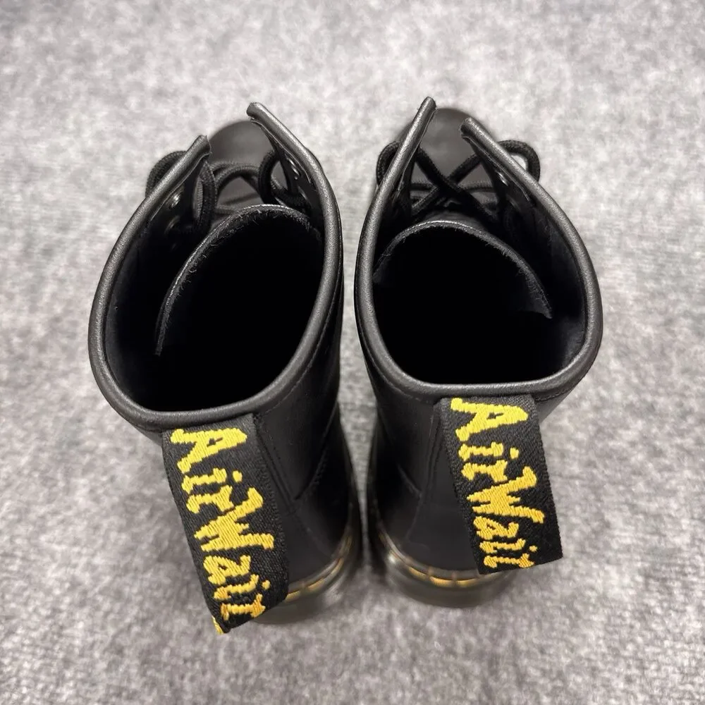 Dr. Doc Martens Zavala Boots Mens 8 Womens 9 Black Leather Combat Boots Grunge